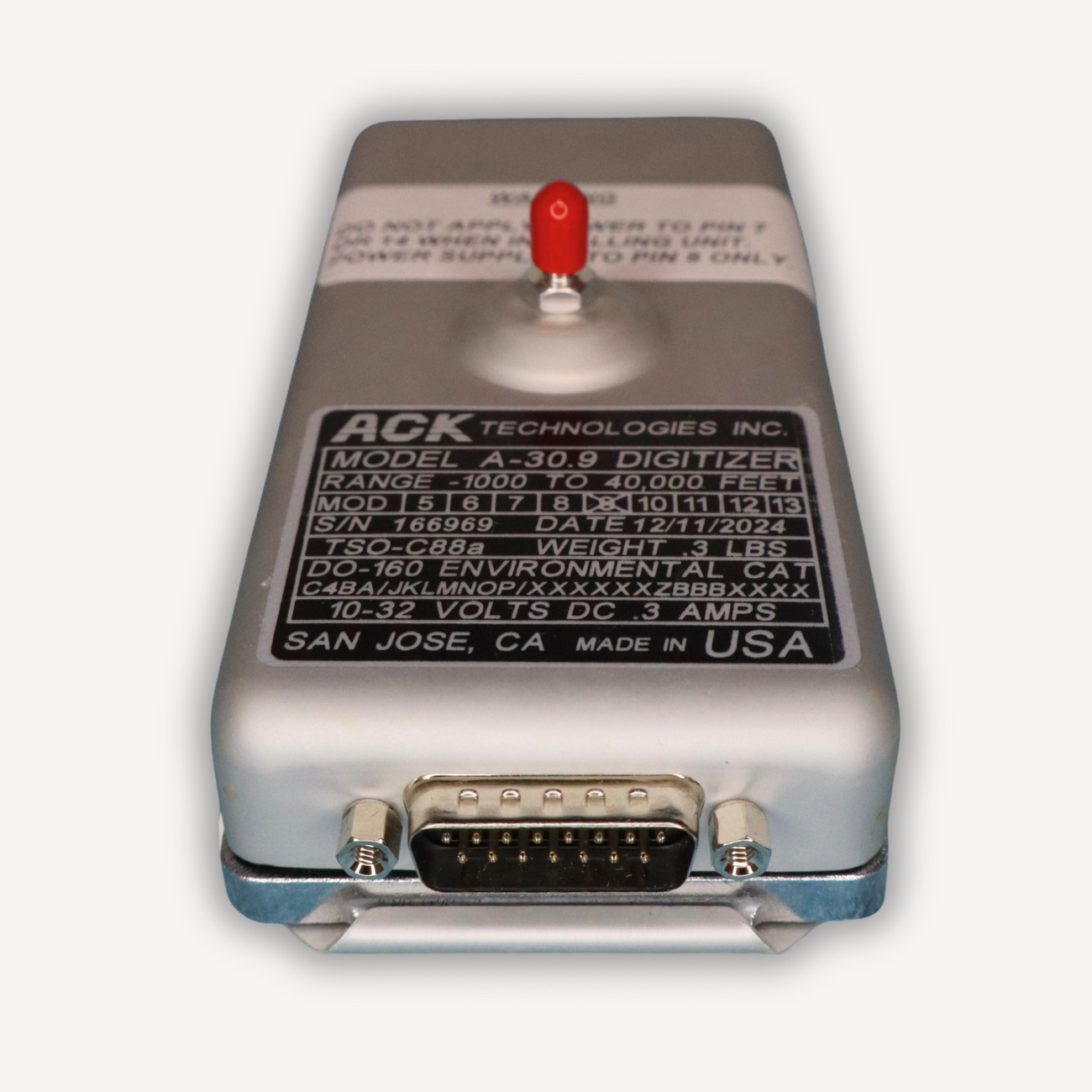 Altitude encoder P/N A-30.9 – encoder  bottom view, used serviceable, EASA Form 1