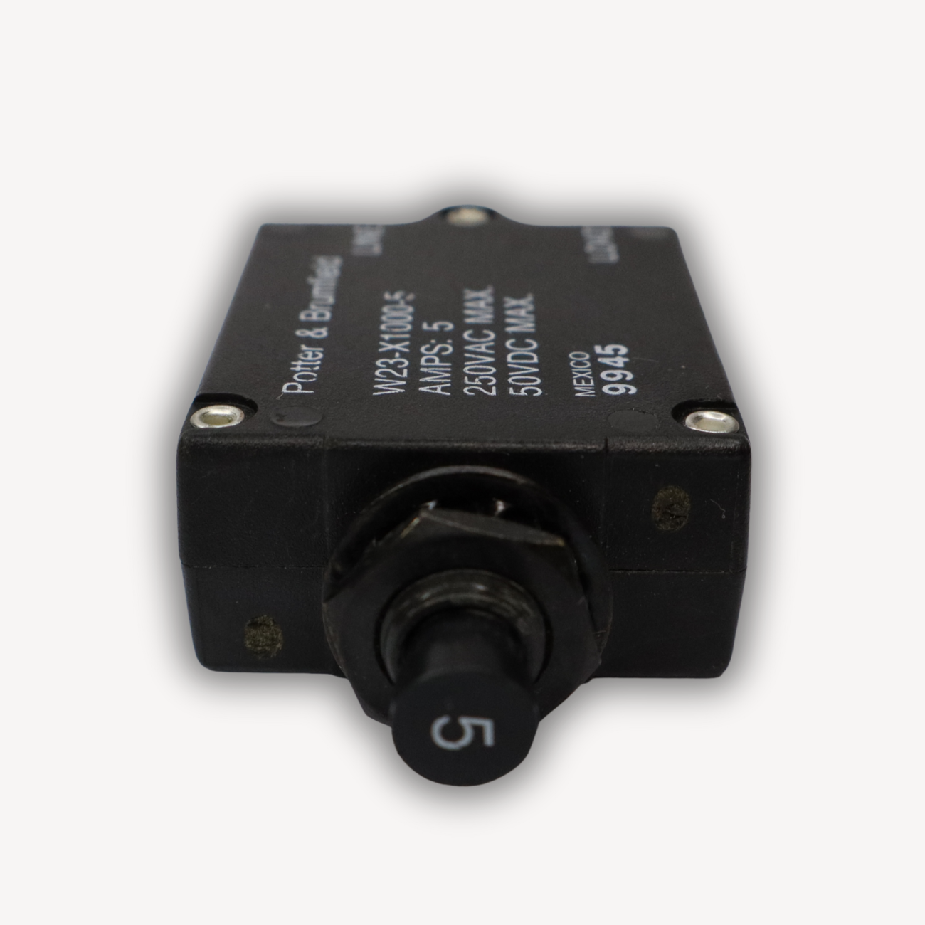 Aircraft circuit breaker 5A P/N S1232-505 – top view, EASA Form 1, used serviceable