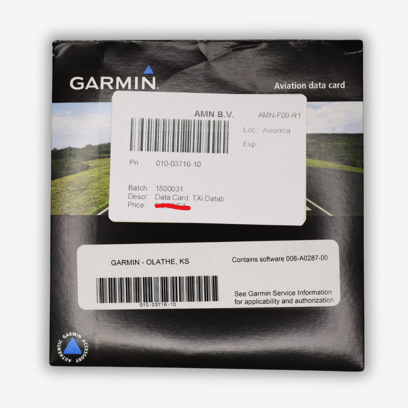 Data card, TXI, Database - P/N 010-03716-10