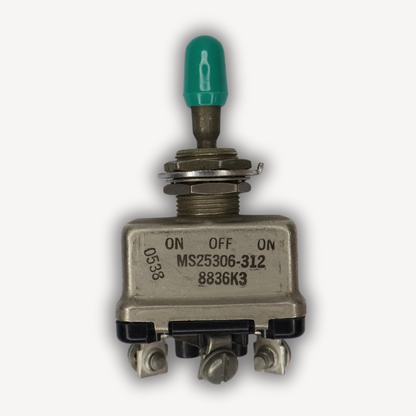 MS25306-312 aircraft toggle switch – front view, EASA Form 1
