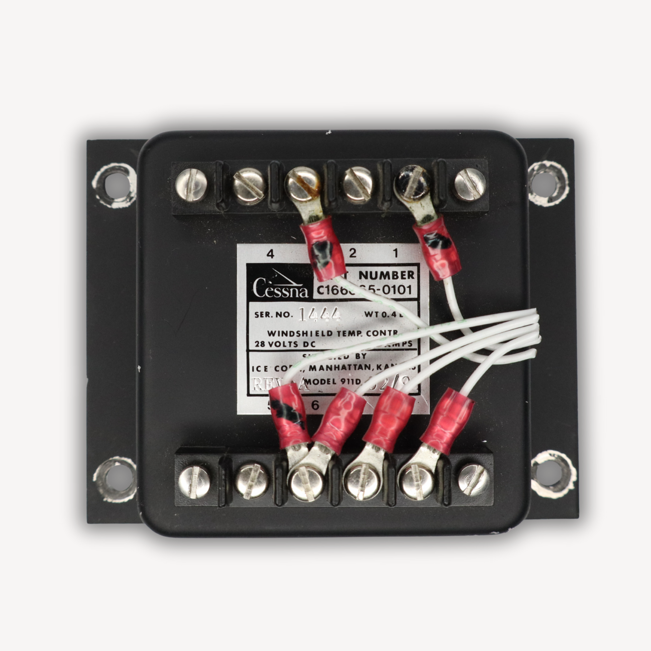 Windshield Temperature Controller P/N C166065-0101 – Front View, EASA Form 1, Used Serviceable